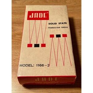 Vintage Jade Solid State Transistor Radio 1166-2 w/ Box Untested‎ AS-IS